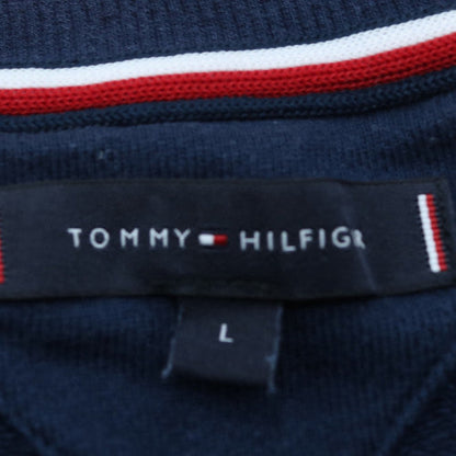 Tommy Hilfiger Men's Navy Blue Logo Tape Crew Neck Sweatshirt L