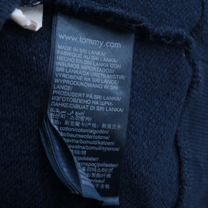 Tommy Hilfiger Men's Navy Blue Logo Tape Crew Neck Sweatshirt L