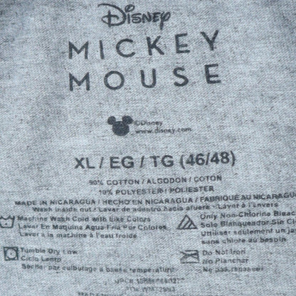 Disney Mickey Mouse Men's Grey Christmas T-Shirt XL Classic Fit