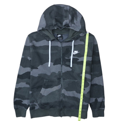 Nike Mens Grey Camo Full Zip Hoodie Size L Regular Fit