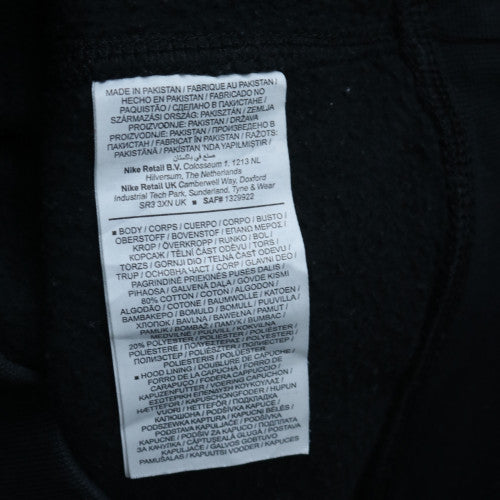 Nike Mens Black Pullover Hoodie M Logo Fleece Sweatshirt