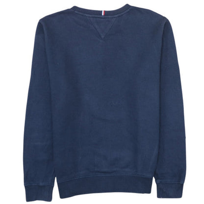 Tommy Hilfiger Boys Navy Sweatshirt Size 176 Classic Crew Neck Pullover