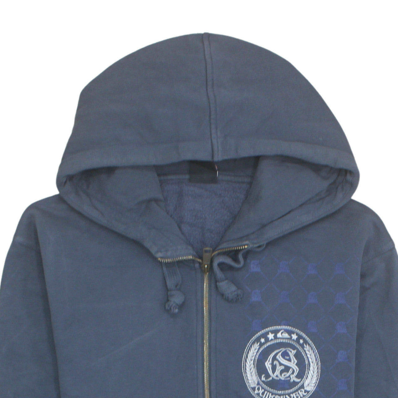 Quiksilver Men’s Blue Full Zip Hoodie M Regular Fit Cotton Blend