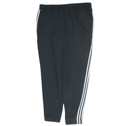 Adidas Mens Black XL Track Pants Tapered Striped Activewear
