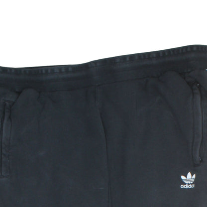 Adidas Mens Black XL Track Pants Tapered Striped Activewear