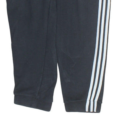 Adidas Mens Black XL Track Pants Tapered Striped Activewear