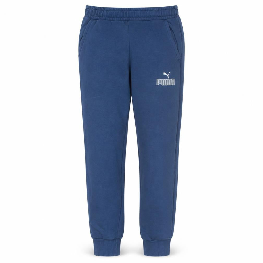Puma Men's Blue Small Jogger Sweatpants Tapered Fleece Activewear