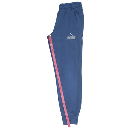 Puma Men's Blue Small Jogger Sweatpants Tapered Fleece Activewear
