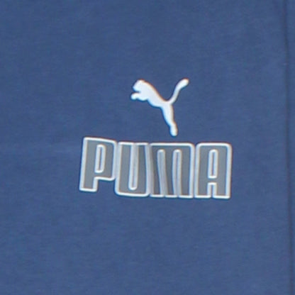 Puma Men's Blue Small Jogger Sweatpants Tapered Fleece Activewear