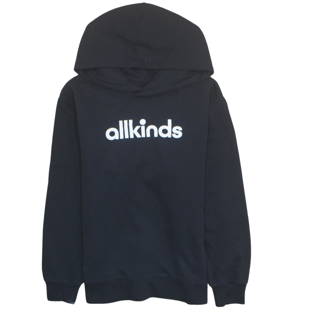 Allkinds Mens Black Medium Pullover Hoodie 100% Cotton Logo Print