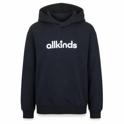 Allkinds Mens Black Medium Pullover Hoodie 100% Cotton Logo Print