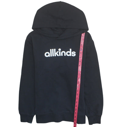 Allkinds Mens Black Medium Pullover Hoodie 100% Cotton Logo Print