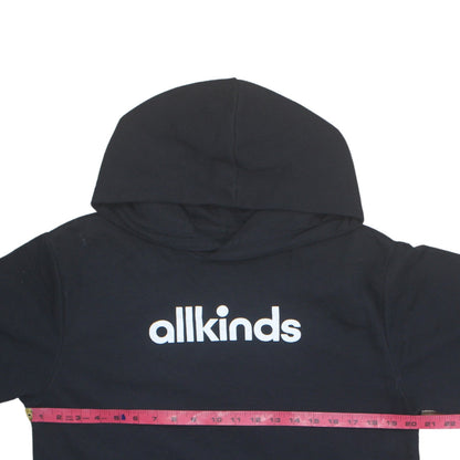 Allkinds Mens Black Medium Pullover Hoodie 100% Cotton Logo Print