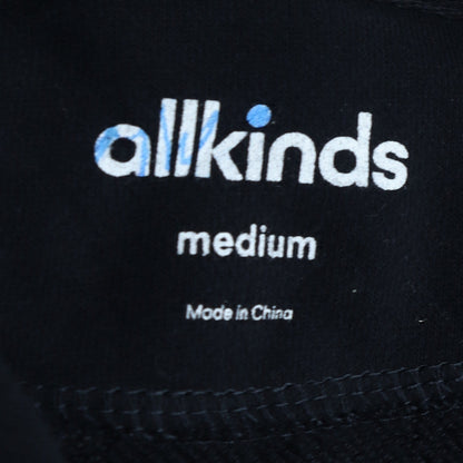 Allkinds Mens Black Medium Pullover Hoodie 100% Cotton Logo Print