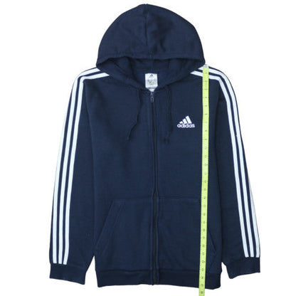 Adidas Mens Blue Full Zip Hoodie M Sports Fleece Regular Fit