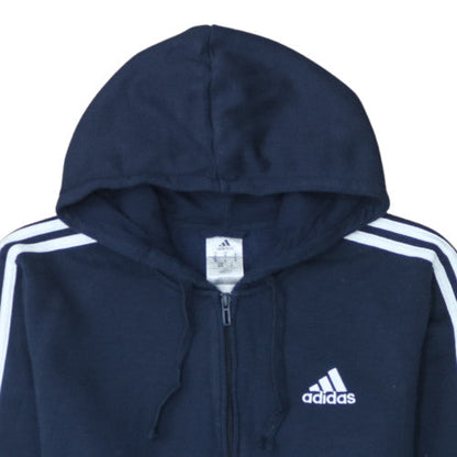 Adidas Mens Blue Full Zip Hoodie M Sports Fleece Regular Fit