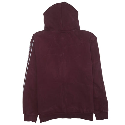 Puma Men's Brown Full Zip Hoodie Size L with Logo Detail