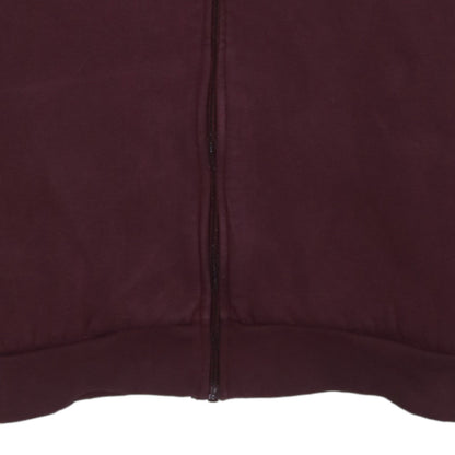 Puma Men's Brown Full Zip Hoodie Size L with Logo Detail