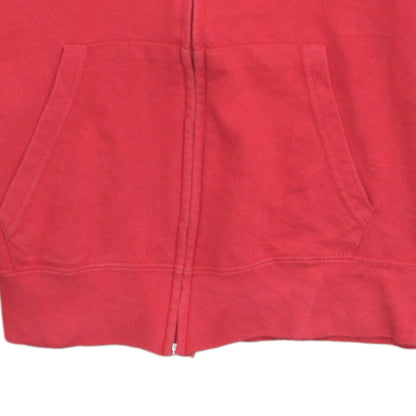 Fruit of the Loom Unisex Red Full Zip Hoodie 2XL Classic Fit