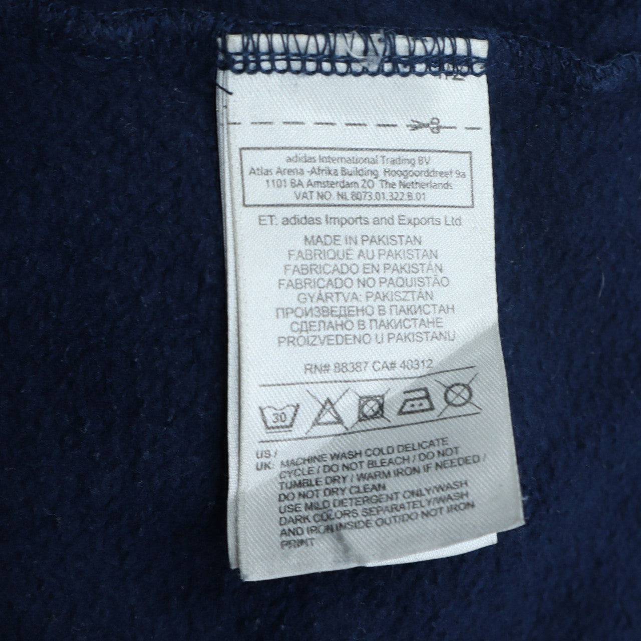 Adidas Mens Blue XL Crew Neck Pullover Sweatshirt Classic Logo