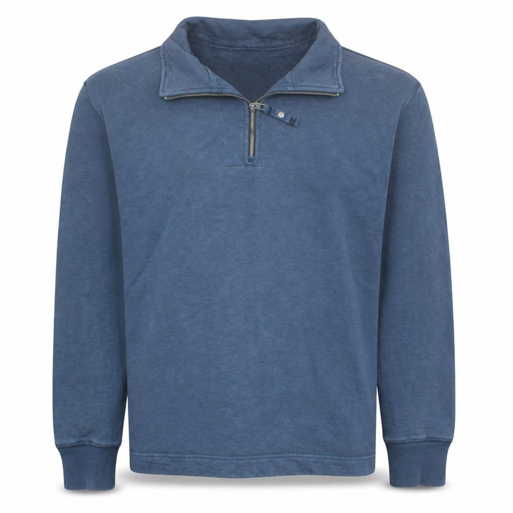 Gap Men's Blue XL 1/4 Zip Collared Sweatshirt Cotton Pullover
