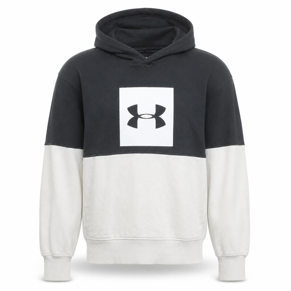 Under Armour Men's Black White Pullover Hoodie Size L Regular Fit