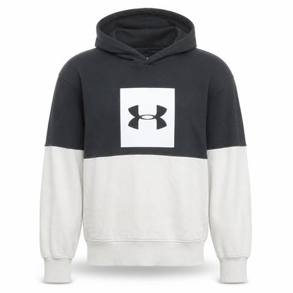 Under Armour Men's Black White Pullover Hoodie Size L Regular Fit