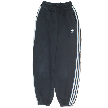 Adidas Womens Black Jogger Trousers Size 6 with Side Stripes