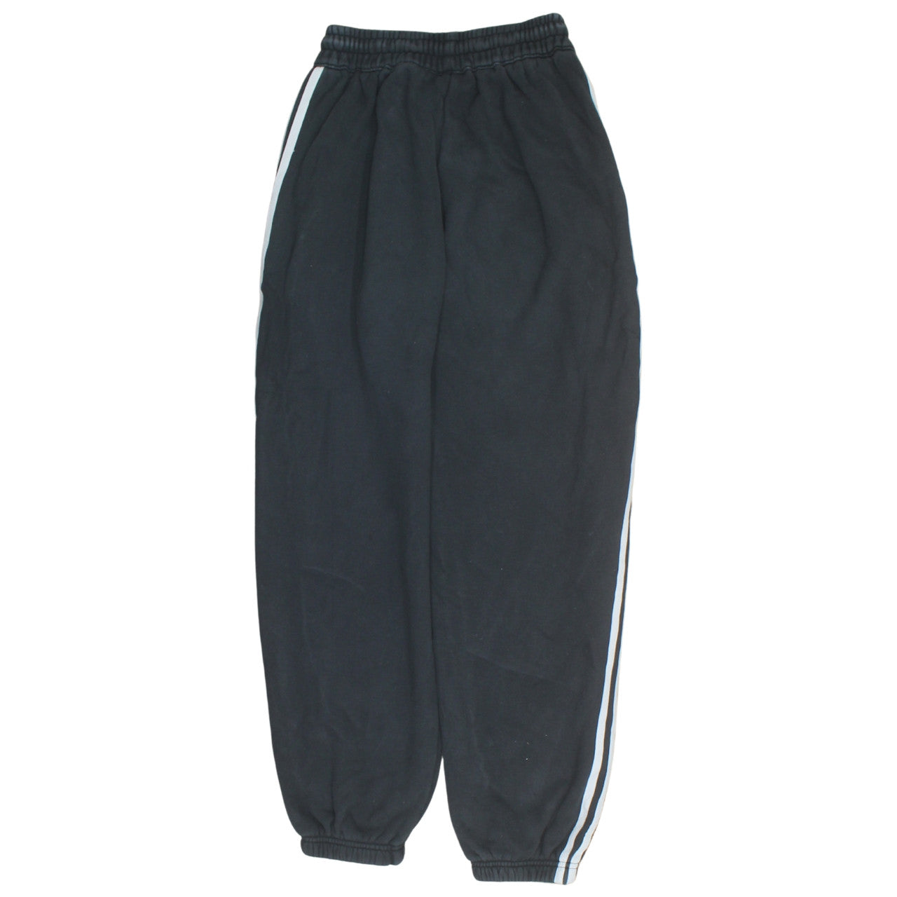 Adidas Womens Black Jogger Trousers Size 6 with Side Stripes