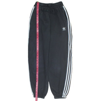 Adidas Womens Black Jogger Trousers Size 6 with Side Stripes