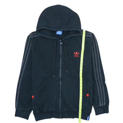 Adidas Men's Black Full Zip Hooded Sweatshirt L Regular Fit