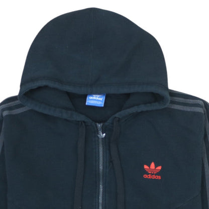 Adidas Men's Black Full Zip Hooded Sweatshirt L Regular Fit