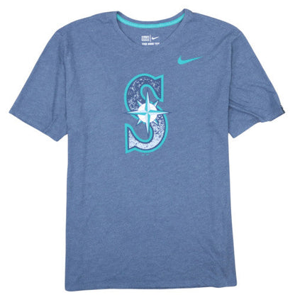 Nike Men’s Blue Seattle Mariners Athletic Fit Graphic T-Shirt XL