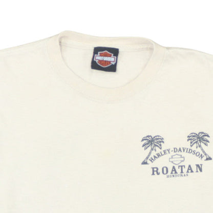 Harley-Davidson Men Beige Roatan Honduras Graphic T-Shirt M