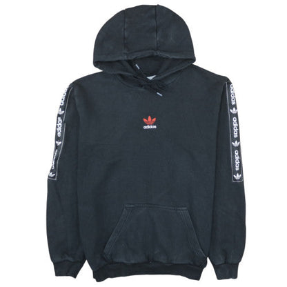 Adidas Mens Black M Pullover Hoodie with Logo Print