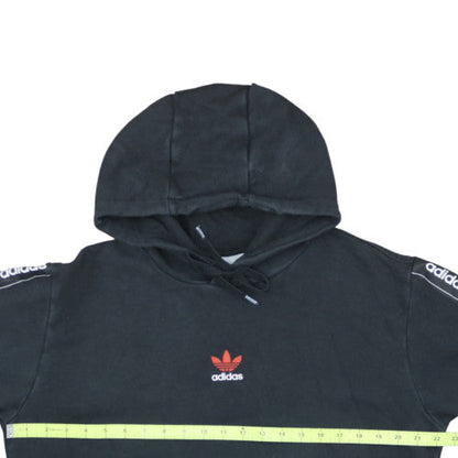 Adidas Mens Black M Pullover Hoodie with Logo Print