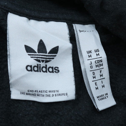Adidas Mens Black M Pullover Hoodie with Logo Print