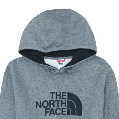 The North Face Mens Grey Pullover Hoodie M Regular Fit Fleece Logo