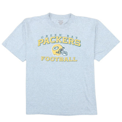 Reebok Men's Grey Green Bay Packers Graphic T-Shirt Size L