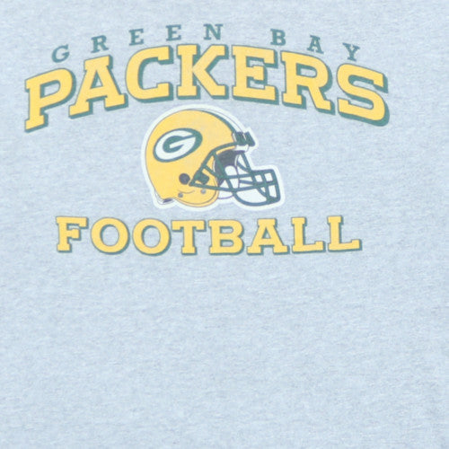 Reebok Men's Grey Green Bay Packers Graphic T-Shirt Size L