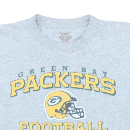 Reebok Men's Grey Green Bay Packers Graphic T-Shirt Size L