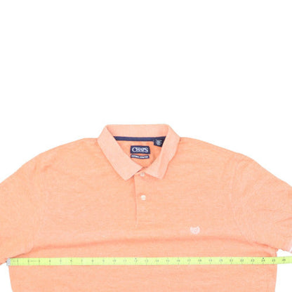 Chaps Mens Orange Cotton Polo Shirt Short Sleeve M Regular Fit