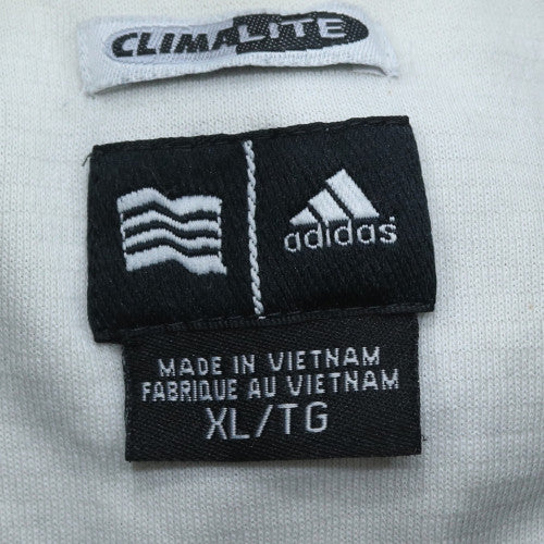 Adidas Men's Navy Striped ClimaLite Polo Shirt XL Cotton Blend