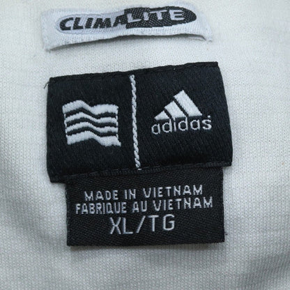 Adidas Men's Navy Striped ClimaLite Polo Shirt XL Cotton Blend