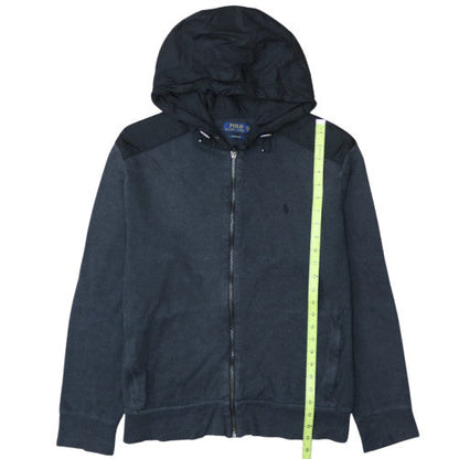 Polo Ralph Lauren Men's Black Full Zip Hoodie Size L Cotton
