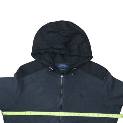 Polo Ralph Lauren Men's Black Full Zip Hoodie Size L Cotton