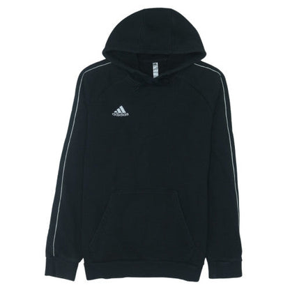 Adidas Men's Black Medium Pullover Hoodie with Logo and Kangaroo Pocket