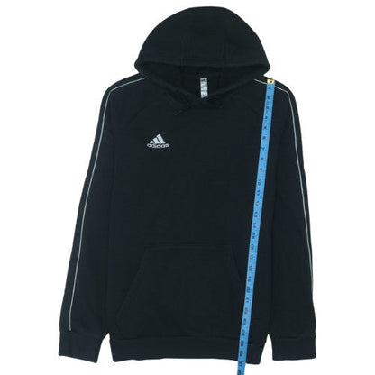 Adidas Men's Black Medium Pullover Hoodie with Logo and Kangaroo Pocket