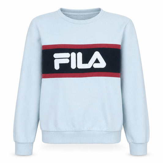 Front view of Fila Women White Logo Crew Neck Sweatshirt, size 12