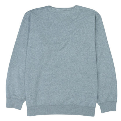 Adidas Mens Grey Crew Neck Pullover Sweatshirt Size L Sports Fleece